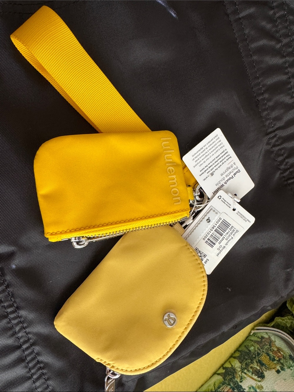 lululemon athletica Yellow Wristlet Pouch + Coin Case
